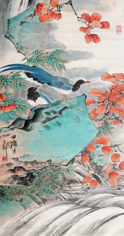 田镛 花鸟 立轴